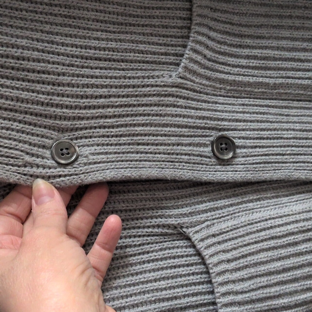 POLO RALPH LAUREN MEN'S LIGHT GREY RIBBED CARDIG - Picture 6 of 9